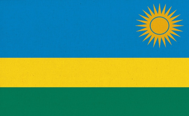 Flag of Rwanda Rwanda flag on fabric texture National symbol