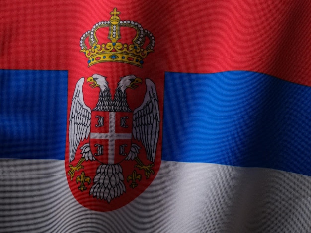 Photo flag of serbia