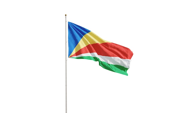 Flag of Seychelles isolated on white