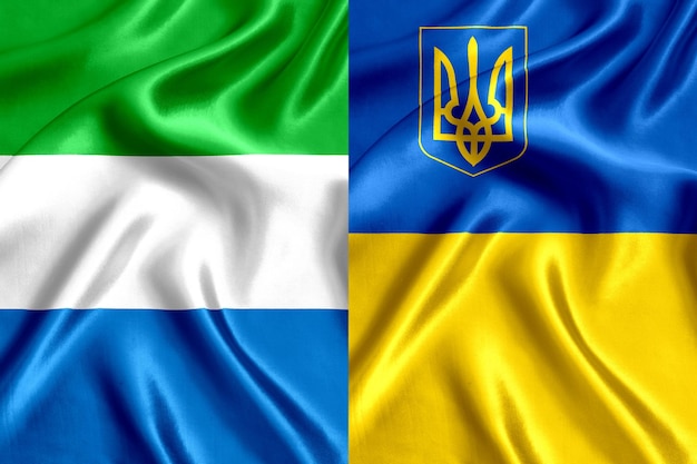 Flag of Sierra Leone and Ukraine