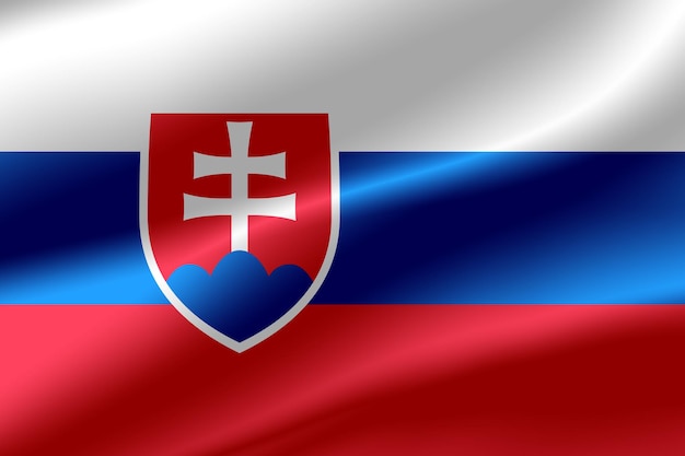 Flag of Slovakia as the background