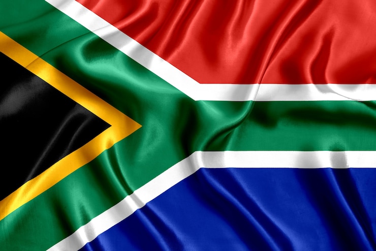 Photo flag of south africa silk close-up