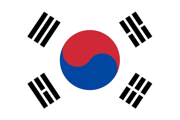 Photo flag of south korea