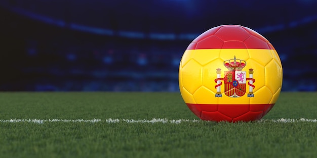 Flag of Spain On Soccer Ball