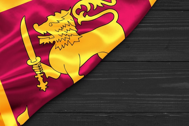 Flag of Sri Lanka copy space