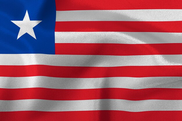 Flag of the state of liberia closeup