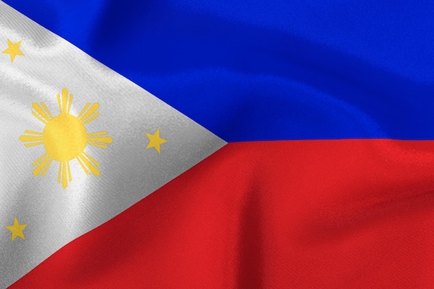 フィリピンの州旗のクローズアップ