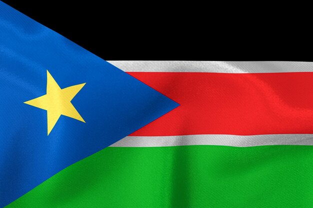 Flag of the state of south sudan closeup