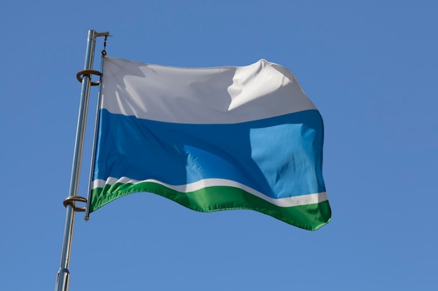 Flag of Sverdlovsk Oblast waving