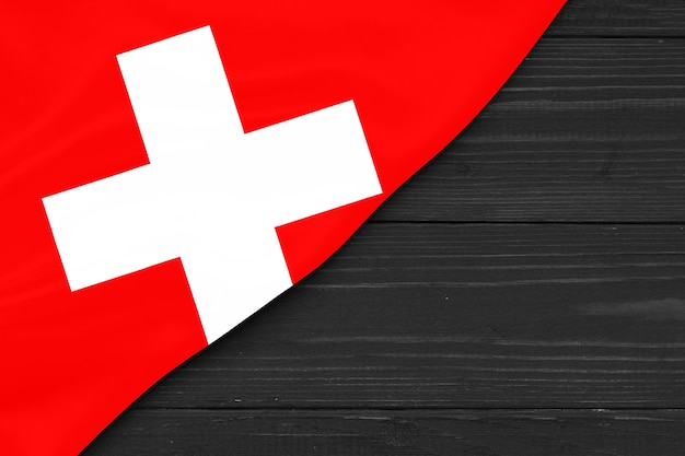 Photo flag of switzerland copy space