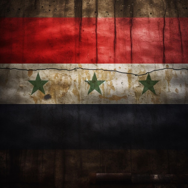 Flag of Syria high quality 4k ultra hd