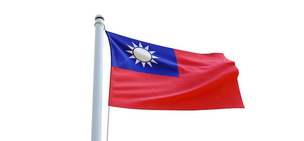 Flag of taiwan 3d Flag on a white background