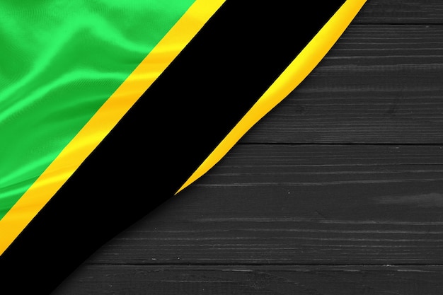 Photo flag of tanzania copy space