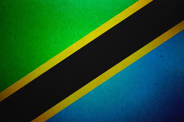 flag of tanzania printed on a paper
