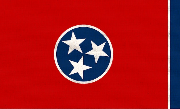 Flag of Tennessee on textured surface Flags of US states Tennessee flag