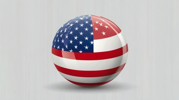 Photo a flag that is on a ball with the stars on it