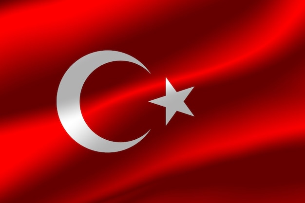 Flag of Turkey as the background