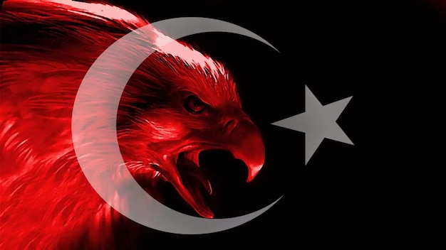 Photo flag of turkey ii turkey smoke flag