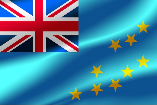 Flag of Tuvalu as the background