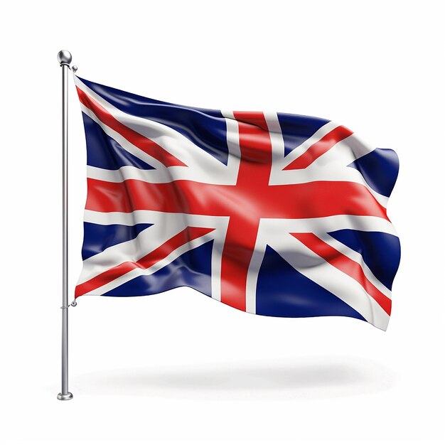 Photo flag of uk on a white background