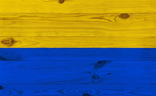 Photo flag of ukraine drawing on wooden board art business and patriotic concept 3d rendering
