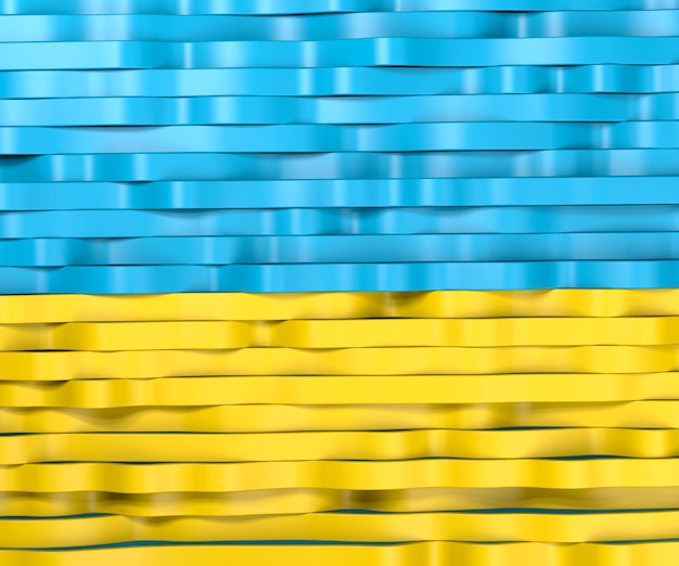 Flag of ukraine with ribbon