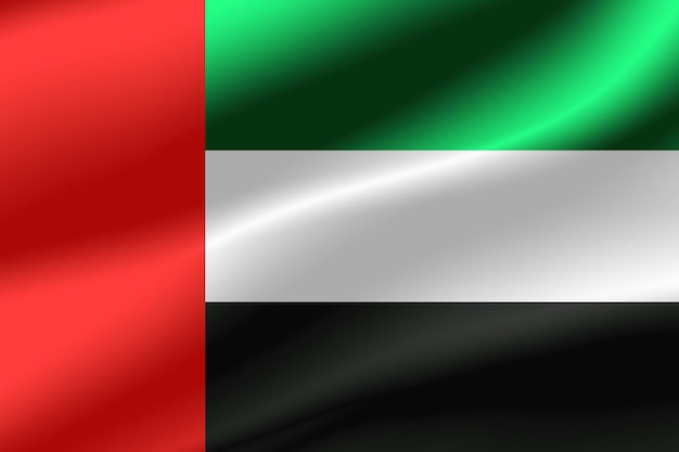 Flag of United Arab Emirates as the background