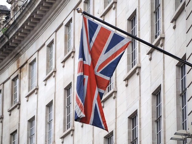 Photo flag of the united kingdom (uk) aka union jack