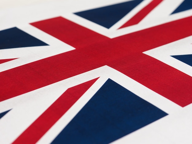 Photo flag of the united kingdom (uk) aka union jack