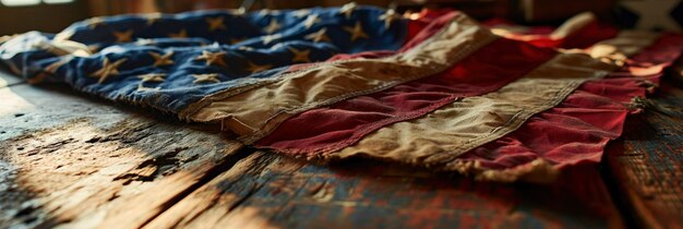 Photo flag united states america being waved background image