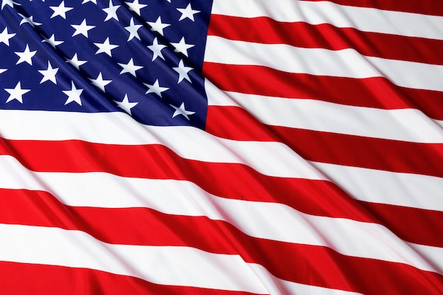 アメリカ合衆国の旗。スタジオ撮影