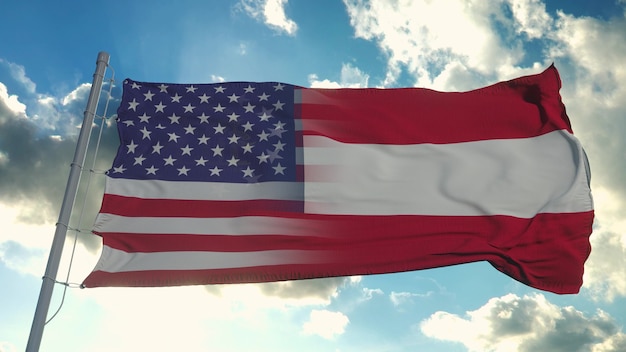 Flag of USA and Georgia state