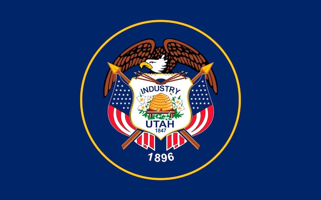 Foto bandiera dell'utah usa