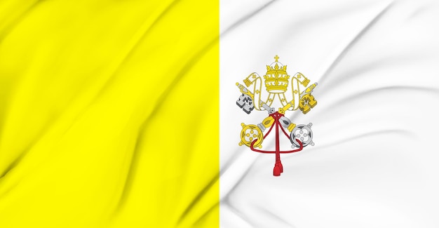 Photo flag of vatican flying in the air