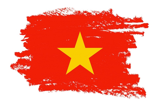 flag of vietnam png sticker paint stroke design transparent background
