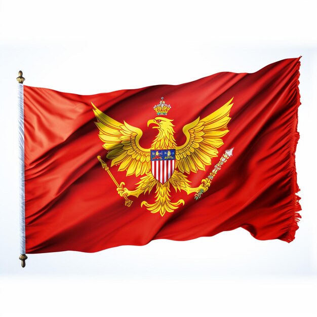 Фото Флаг черногории на белом фоне
