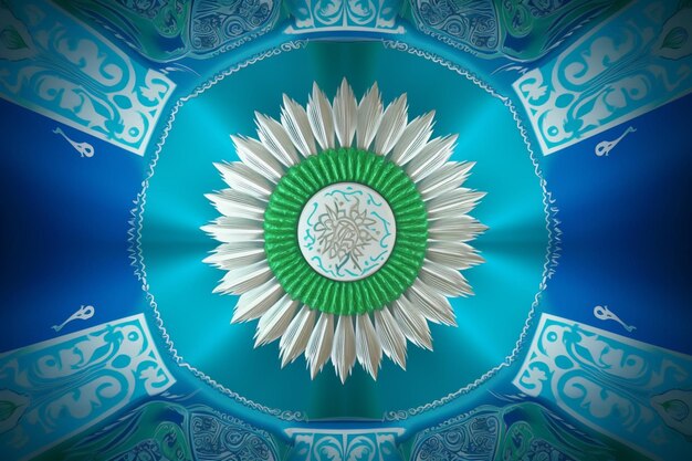 Photo flag wallpaper of uzbekistan