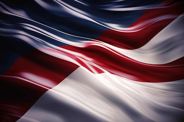 Flag waving in the wind against a dark background