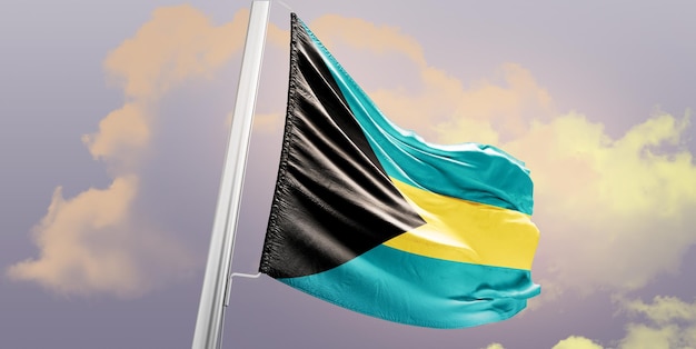 Флаг с флагом багамских островов