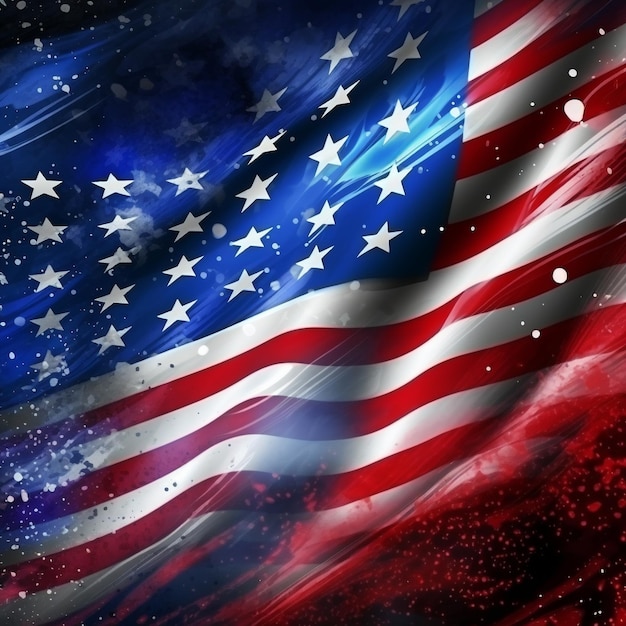 A flag with stars and stripes on it