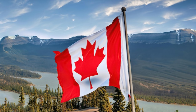 A flag with the word canada on it