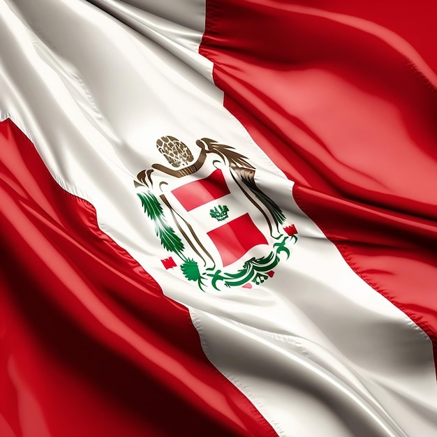 Photo a flag with the word peru on it