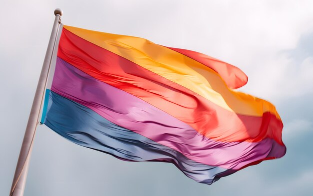 A flag with the word pride on it