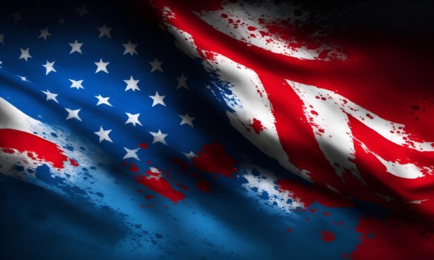 Флаг со словом США на нем