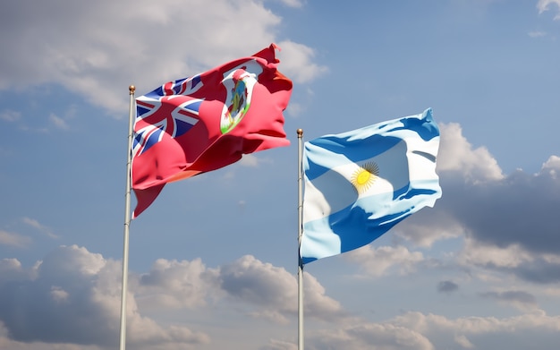 Flags of Argentina and Bermuda.