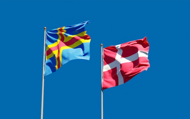 Flags of Denmark and Aland Islands