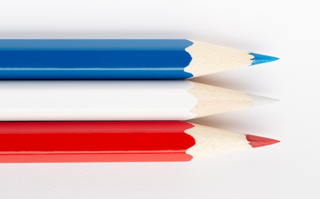 Flags of different countries on a white background from colored pencils Serbia and Montenegro