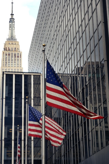 Flags New York city USA