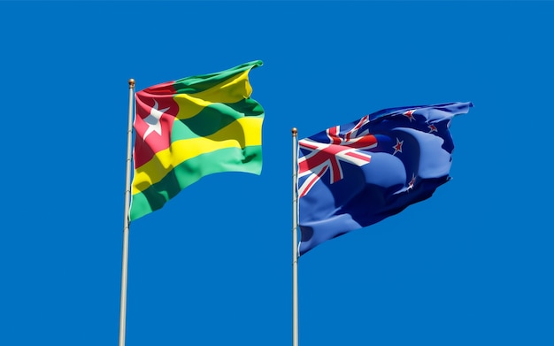 Flags of Togo and New Zealand