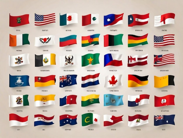 the flags of the united states of america are all over the world